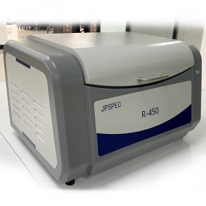 R-450 X-ray fluorescence spectrometer benchtop spectrometer rohs element analysis instrument 1.1. Instrument specifications Instrument cavity dimensions	439mmX300mmX150mm The external dimension of the instrument	550mmX410mmX320mm The weight of the instrument	45kg  R-450 X-ray fluorescence spectrometer benchtop spectrometer rohs element analysis instrument 1.4. Working Conditions: Working temperature	15-30ºC Relative humidity	40% ~ 50% Power source	AC :220V ±5V  R-450 X-ray fluorescence spectrometer benchtop spectrometer rohs element analysis instrument 1.5. Technical performance and Indicators:  1.5.1. Elemental analysis ranges from sulfur (ס) לאורניום (U);  1.5.2. Element content analysis ranges from 1 PPm to 99.99%;  1.5.3. Measurement time: 100-300 שניות;  1.5.4. The detection limit of harmful elements (limited to Cd/Pb/Cr/Hg/Br) stipulated in the RoHS directive is up to 1PPM;  1.5.5. Energy resolution of 129±5 electron volts;  1.5.6. The temperature adaptation range is 15ºC to 30ºC;  1.5.7 ספק כוח: AC 220V±5V; (AC purified and regulated power supply is recommended.)  R-450 X-ray fluorescence spectrometer benchtop spectrometer rohs element analysis instrument 1.6. תכונות מוצר  1.6.1 R-450 is a product designed specifically for RoHS, EN71 and other environmental directives.  1.6.2 Break the traditional linear design of the instrument and adopt the integrated design of streamline body, making the instrument fashionable and generous.  1.6.3 The new SDD detector from the United States is adopted, which is electrically cooled instead of liquid nitrogen. It has small size, accurate data analysis and low maintenance cost.  1.6.4 SES signal processing system independently developed is adopted to effectively improve the sensitivity of measurement and make the measurement more accurate.  1.6.5 One-button automatic test is simpler, more convenient and more user-friendly.  1.6.6 Seven kinds of optical path correction collimation system, according to different samples automatically switch.  1.6.7 Multiple anti-radiation leakage design, the radiation protection level is the Highest of similar products.  1.6.8 Advanced integrated heat dissipation design greatly improves the heat dissipation performance of the whole machine and ensures the operation safety of core components.  1.6.9 Unique movement temperature control technology ensures the safe and reliable operation of X-ray source, effectively prolongs its service life and reduces the operating cost.  1.6.10 Multiple instrument accessories protect the system, and can be monitored through software, so that the instrument work more stable and safer.  1.6.11RoHS special testing software, standard Windows design, ממשק ידידותי, קל לתפעול.  1.6.12 This machine adopts USB2.0 interface to effectively ensure accurate, high-speed and effective data transmission.  R-450 X-ray fluorescence spectrometer benchtop spectrometer rohs element analysis instrument 2. The hardware part of the instrument is mainly configured  2.1 SDD electric refrigeration semiconductor Detector: (the latest type of detector)  2.1.1. SDD electric refrigeration semiconductor detector; פתרון הבעיה: 129±5 electron volts  2.1.2. Amplifier circuit module: detect the characteristic X-ray of the sample; Take the information collected by the probe and enlarge it further.  R-450 X-ray fluorescence spectrometer benchtop spectrometer rohs element analysis instrument 2.2 X-ray Excitation Device:  2.2.1. Filament current output MAX: 1אִמָא;  2.2.2. Part of half loss type, 50W, air cooled.  R-450 X-ray fluorescence spectrometer benchtop spectrometer rohs element analysis instrument 2.3 High-pressure launcher:  2.3.1. Voltage output MAX: 50KV;  2.3.2. Voltage output MIN: 5KV  2.3.3. Equipped with voltage overload protection  R-450 X-ray fluorescence spectrometer benchtop spectrometer rohs element analysis instrument 2.4 Multi-channel Analyzer:  2.4.1. Convert the collected analog signals into digital signals, and provide the processing results to the upper computer software.  2.4.2 Number of tracks MAX: 4096;  2.4.3 Includes signal enhancement processing  R-450 X-ray fluorescence spectrometer benchtop spectrometer rohs element analysis instrument 2.5 Optical Path Filter Module  2.5.1 Reduce interference during X-ray path transmission to ensure accurate signal receiving by the detector.  2.5.2 Integrate the collimator with the filter;  R-450 X-ray fluorescence spectrometer benchtop spectrometer rohs element analysis instrument 2.6 Collimator Automatic switching Module 2.6.1 עד ל 8 choices, calibers are 8 #, 6 #, 4 #, 3 #, 2 #, 1 #, 0.5 #,0.2 #.  2.7 Filter automatic switching module 2.7.1 Free selection and switching of six filters.  2.8 Automatic selection module of working curve  2.9.1 Automatic selection of work curve, abandon manual selection, avoid human error, automatic and intelligent  The interpretation is more perfect, so that the operation is more human, more convenient.   3. Dedicated software JPSPEC-FP  4.1.1 Software Introduction  Specially developed for RoHS detection, data processing, calculation and report the measurement results of the acquired spectral signal.   4.1.2 Function Description It is specially designed to test the six elements Cd, Pb, Hg, בר, Cr and Cl of the six substances in the EU RoHS Directive, and the measurement time is 100-300 seconds  Simple and intuitive operation interface, קל לשימוש, without professional operation  As shown in the picture below: 1.Suitable calibration curve can be selected automatically, making the measurement more convenient and accurate.  2.Chinese and English interface automatically switches, and has the function of third-party language customization  3.Automatic calibration instrument.  4.It comes with qualitative analysis of sample material to prevent manual users from choosing wrong curve  5.Print multiple report forms.  6.Multiple spectral images can be displayed simultaneously  7.Unique movement temperature monitoring technology ensures the safe and reliable operation of the X-ray source, effectively prolongs its service life and reduces the use cost.  R-450 X-ray fluorescence spectrometer benchtop spectrometer rohs element analysis instrument 4. Sample configuration  Standard samples are used to make working curves  4.1 Sample Chamber  Open large sample cavity  4.2 Standard Sample  Eu standard sample E60K  Sterling silver sample